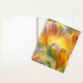 Abstracte bloemkunst met gele bloembladeren planner (Display)