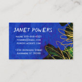 abstracte bloemkunst modern aangepast visitekaartj visitekaartje (Achterkant)