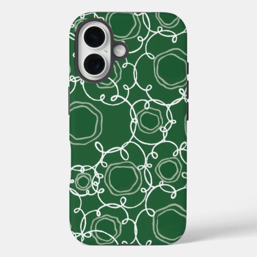 Abstracte bloemmatrix (donkergroen) fijne kunst Case-Mate iPhone case (Achterkant)