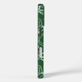 Abstracte bloemmatrix (donkergroen) fijne kunst Case-Mate iPhone case (Achterkant / Rechts)