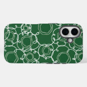 Abstracte bloemmatrix (donkergroen) fijne kunst Case-Mate iPhone case (Achterkant (horizontaal))