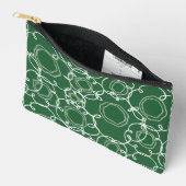 Abstracte bloemmatrix (donkergroen) Fijne Kunst Etui (Open)