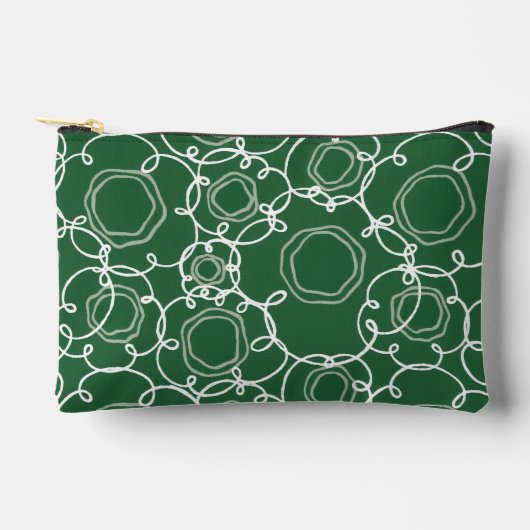 Abstracte bloemmatrix (donkergroen) Fijne Kunst Etui (Voorkant)