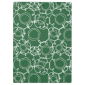 Abstracte bloemmatrix (donkergroen) fijne kunst klembord (Achterkant)
