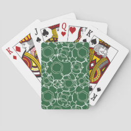 Abstracte bloemmatrix (donkergroen) fijne kunst pokerkaarten
