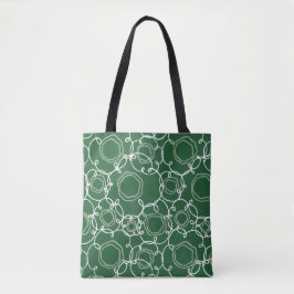 Abstracte bloemmatrix (donkergroen) Fijne Kunst Tote Bag
