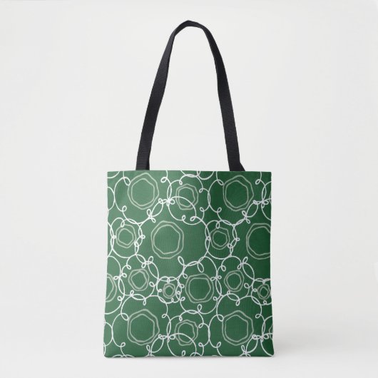 Abstracte bloemmatrix (donkergroen) Fijne Kunst Tote Bag (Voorkant)