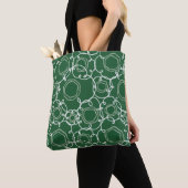 Abstracte bloemmatrix (donkergroen) Fijne Kunst Tote Bag (Dichtbij)