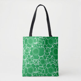 Abstracte bloemmatrix (groen) fijn kunst tote bag