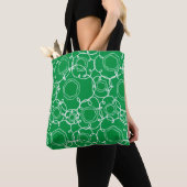 Abstracte bloemmatrix (groen) fijn kunst tote bag (Dichtbij)