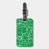 Abstracte bloemmatrix (groen) fijne kunst bagagelabel (Voorkant verticaal)