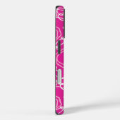Abstracte bloemmatrix (heet roze) fijne kunst Case-Mate iPhone case (Achterkant / Rechts)