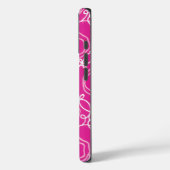 Abstracte bloemmatrix (heet roze) fijne kunst Case-Mate iPhone case (Achterkant / Links)