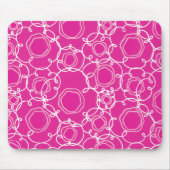 Abstracte bloemmatrix (heet roze) fijne kunst muismat (Voorkant)