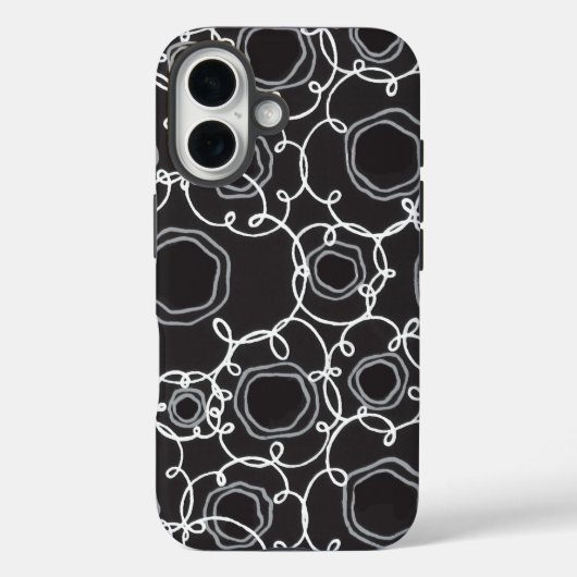 Abstracte bloemmatrix (houtskool) Fijne kunst Case-Mate iPhone Case (Achterkant)