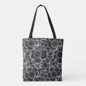 Abstracte bloemmatrix (houtskool) fijnere kunst tote bag (Achterkant)