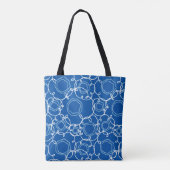 Abstracte bloemmatrix (koningsblauw) fijne kunst tote bag (Achterkant)