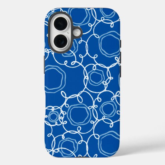 Abstracte bloemmatrix (koningsblauw) fijnere kunst Case-Mate iPhone case (Achterkant)