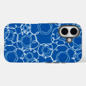 Abstracte bloemmatrix (koningsblauw) fijnere kunst Case-Mate iPhone case (Achterkant (horizontaal))