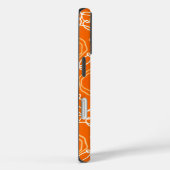 Abstracte bloemmatrix (oranje) fijne kunst Case-Mate iPhone case (Achterkant / Rechts)