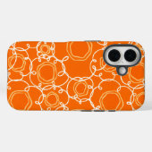 Abstracte bloemmatrix (oranje) fijne kunst Case-Mate iPhone case (Achterkant (horizontaal))