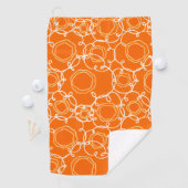 Abstracte bloemmatrix (oranje) fijne kunst golfhanddoek (Insitu)