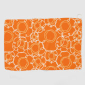 Abstracte bloemmatrix (oranje) fijne kunst golfhanddoek (Horizontaal)