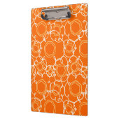 Abstracte bloemmatrix (oranje) fijne kunst klembord (Links)