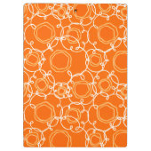 Abstracte bloemmatrix (oranje) fijne kunst klembord (Achterkant)