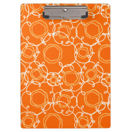 Abstracte bloemmatrix (oranje) fijne kunst klembord