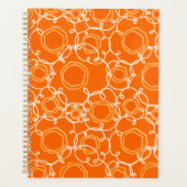 Abstracte bloemmatrix (oranje) fijne kunst planner (Voorkant)