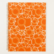 Abstracte bloemmatrix (oranje) fijne kunst