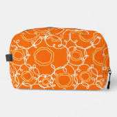 Abstracte bloemmatrix (oranje) fijne kunst toilettasje (Voorkant)