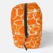 Abstracte bloemmatrix (oranje) fijne kunst toilettasje (Rechts)