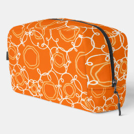 Abstracte bloemmatrix (oranje) fijne kunst toilettasje