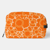 Abstracte bloemmatrix (oranje) fijne kunst toilettasje (Achterkant)
