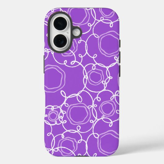 Abstracte bloemmatrix (paars) Fijne Kunst Case-Mate iPhone Case (Achterkant)