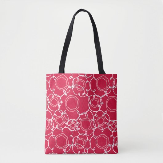 Abstracte bloemmatrix (Rood) Fijne Kunst Tote Bag (Voorkant)
