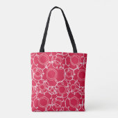 Abstracte bloemmatrix (Rood) Fijne Kunst Tote Bag (Achterkant)