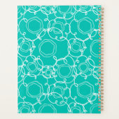 Abstracte bloemmatrix (Turkoois) Fijne Kunst Planner (Achterkant)