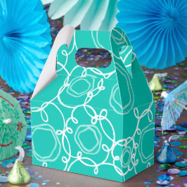 Abstracte bloemmatrix (Turquoise) Fijne Kunst Bedankdoosjes