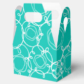 Abstracte bloemmatrix (Turquoise) Fijne Kunst Bedankdoosjes (Geopend)