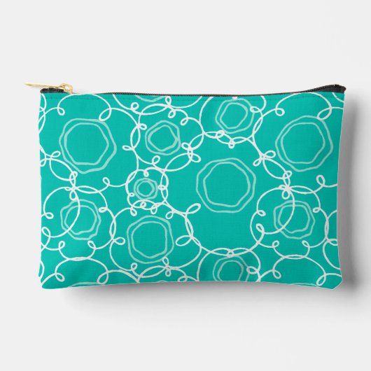 Abstracte bloemmatrix (Turquoise) Fijne Kunst Etui (Voorkant)