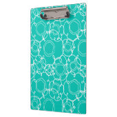 Abstracte bloemmatrix (Turquoise) Fijne Kunst Klembord (Links)