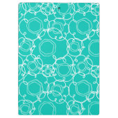 Abstracte bloemmatrix (Turquoise) Fijne Kunst Klembord (Achterkant)