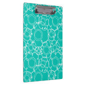 Abstracte bloemmatrix (Turquoise) Fijne Kunst Klembord (Rechts)