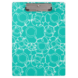Abstracte bloemmatrix (Turquoise) Fijne Kunst Klembord