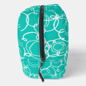 Abstracte bloemmatrix (Turquoise) Fijne Kunst Toilettasje (Rechts)