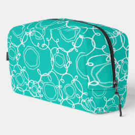 Abstracte bloemmatrix (Turquoise) Fijne Kunst Toilettasje
