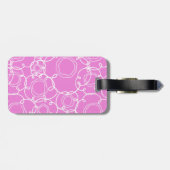 Abstracte bloemmatrix (zachte roze) Fine Art Bagagelabel (Achterkant horizontaal)